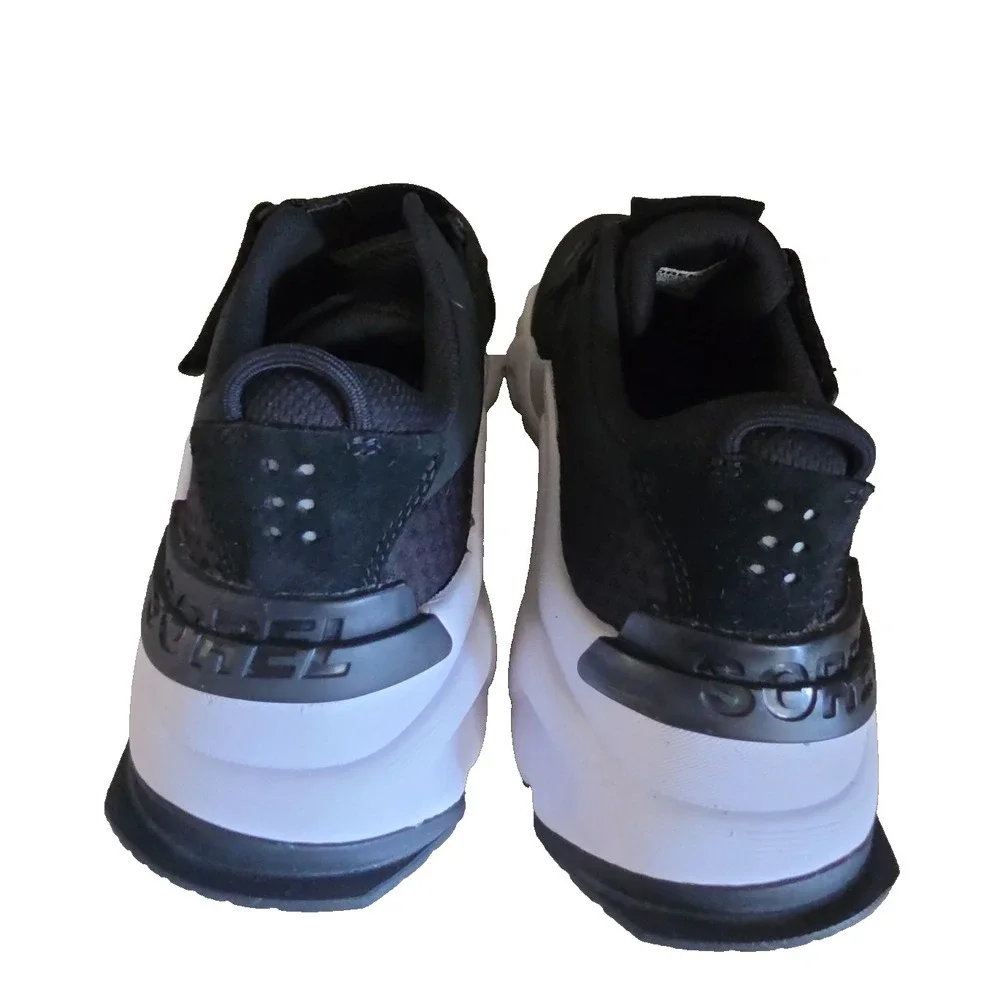 Sorel Women's Kinetic Rnegd Strap Shoes Sneakers in Black White Size 7